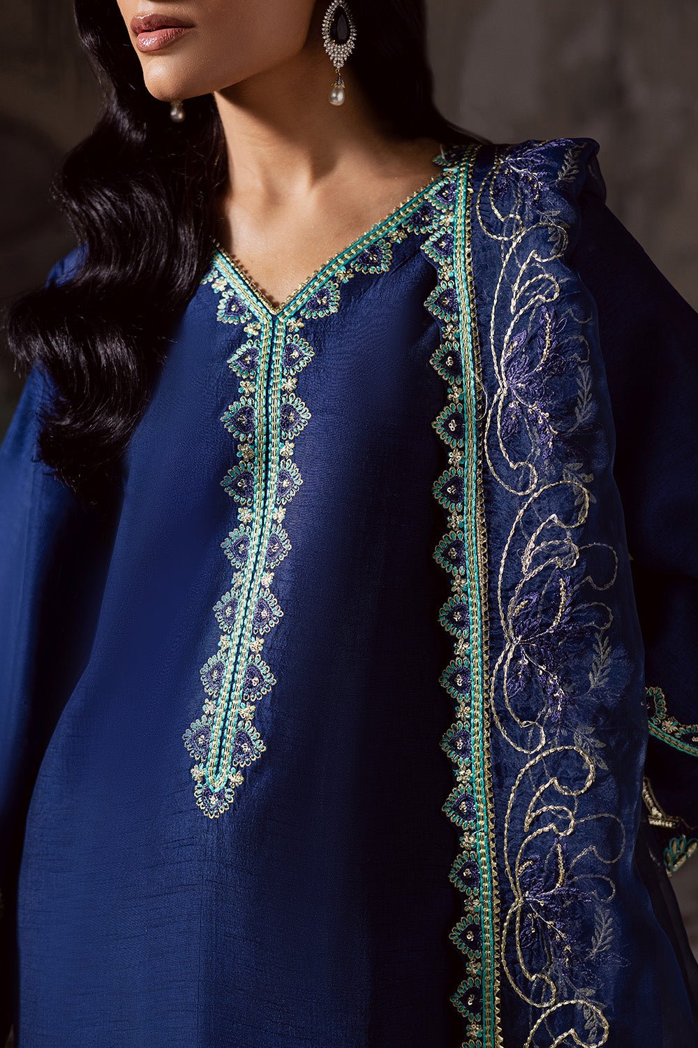 Maryum N Maria | Zarq Festive | LAGOOM - MSS5834 - Casual Dress - available at Maria Faisal in UK and USA.