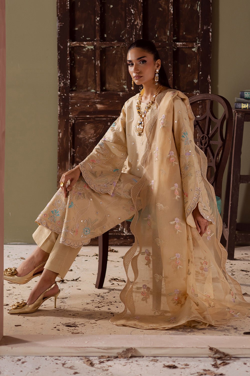 Maryum N Maria | Zarq Festive | REEYA - MSS5843 - Casual Dress - available at Maria Faisal in UK and USA.