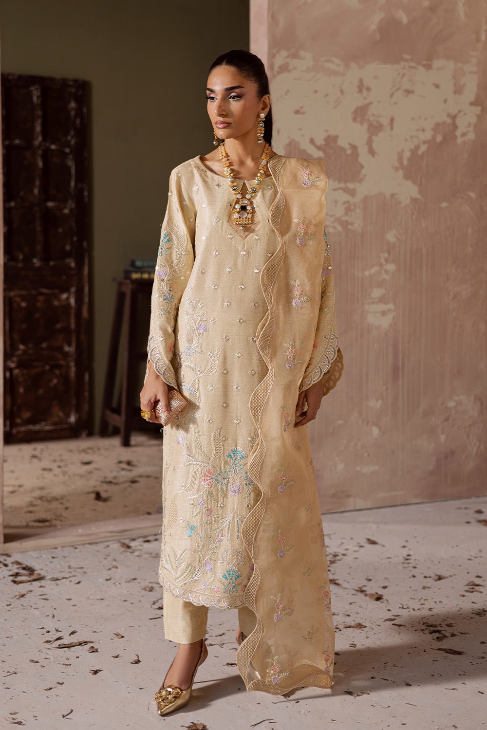 Maryum N Maria | Zarq Festive | REEYA - MSS5843 - Casual Dress - available at Maria Faisal in UK and USA.