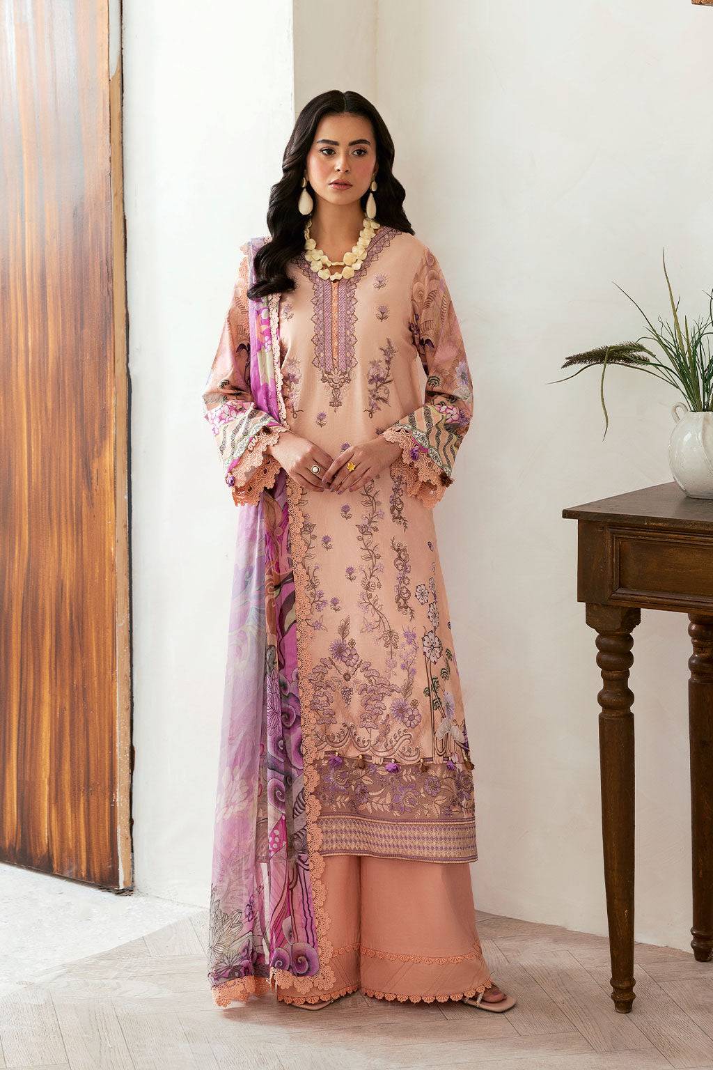 Ramsha | Mashaal Luxury Lawn | L-1411 by Maria Faisal - Registered Vendor of : Ramsha - type : Ladies Clothes - 100% original wedding dresses