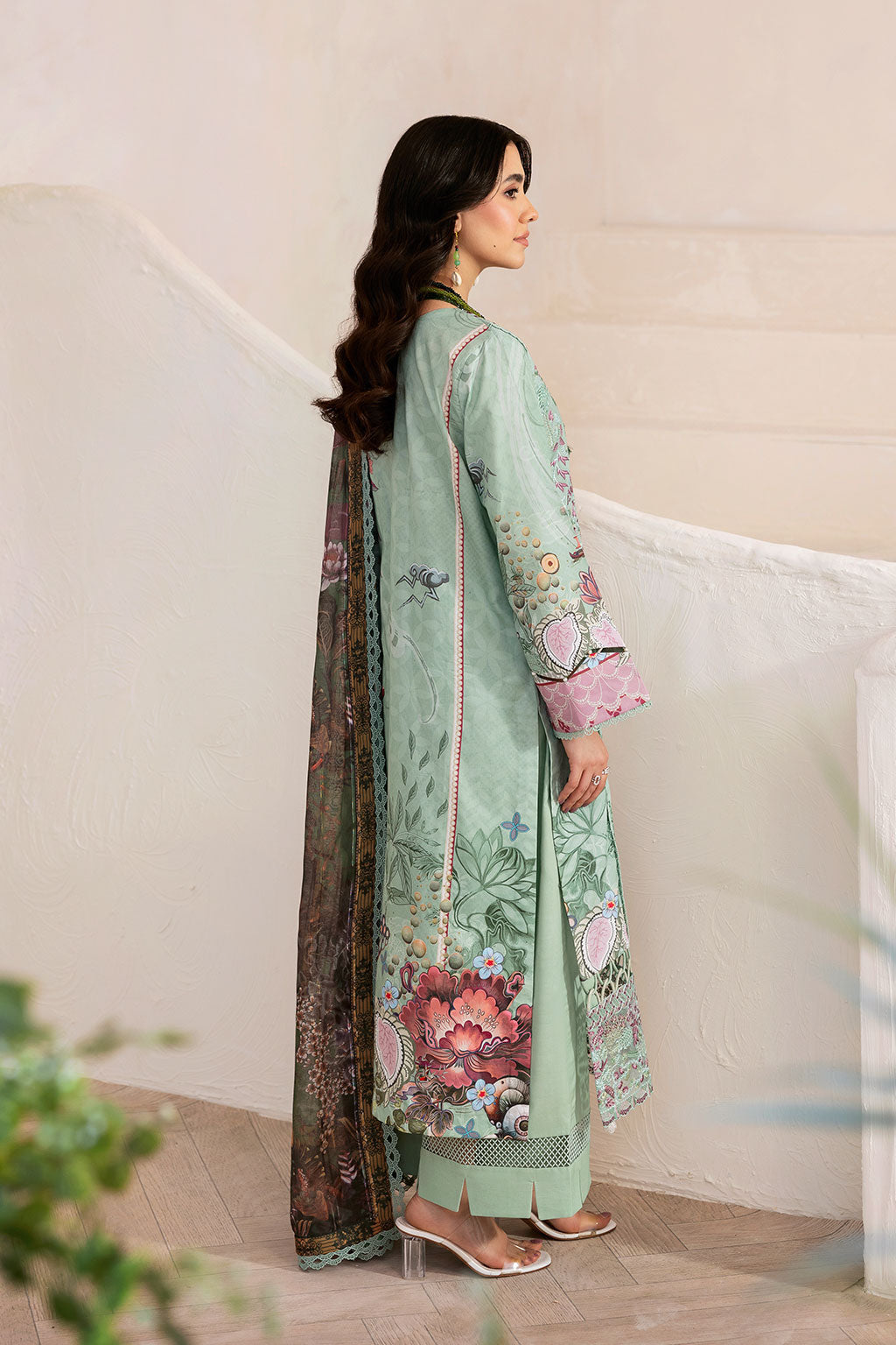 Ramsha | Mashaal Luxury Lawn | L-1405 - Ladies Clothes - Maria Faisal