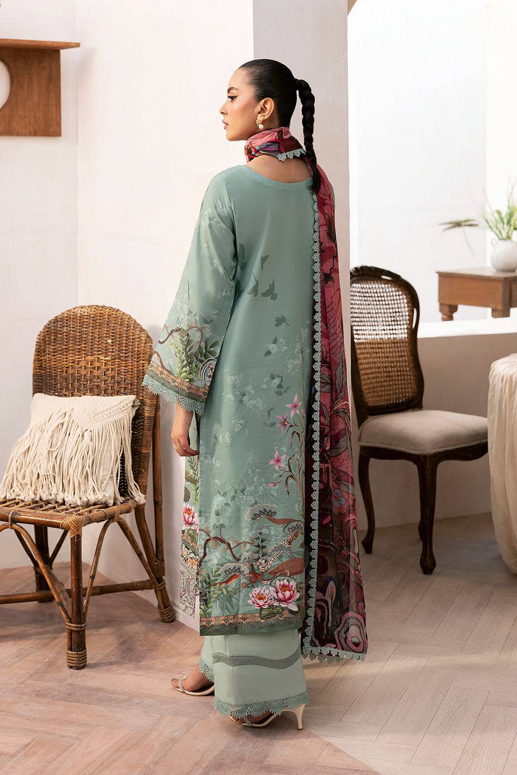 Ramsha | Mashaal Luxury Lawn | L-1410 by Maria Faisal - Registered Vendor of : Ramsha - type : Ladies Clothes - 100% original wedding dresses