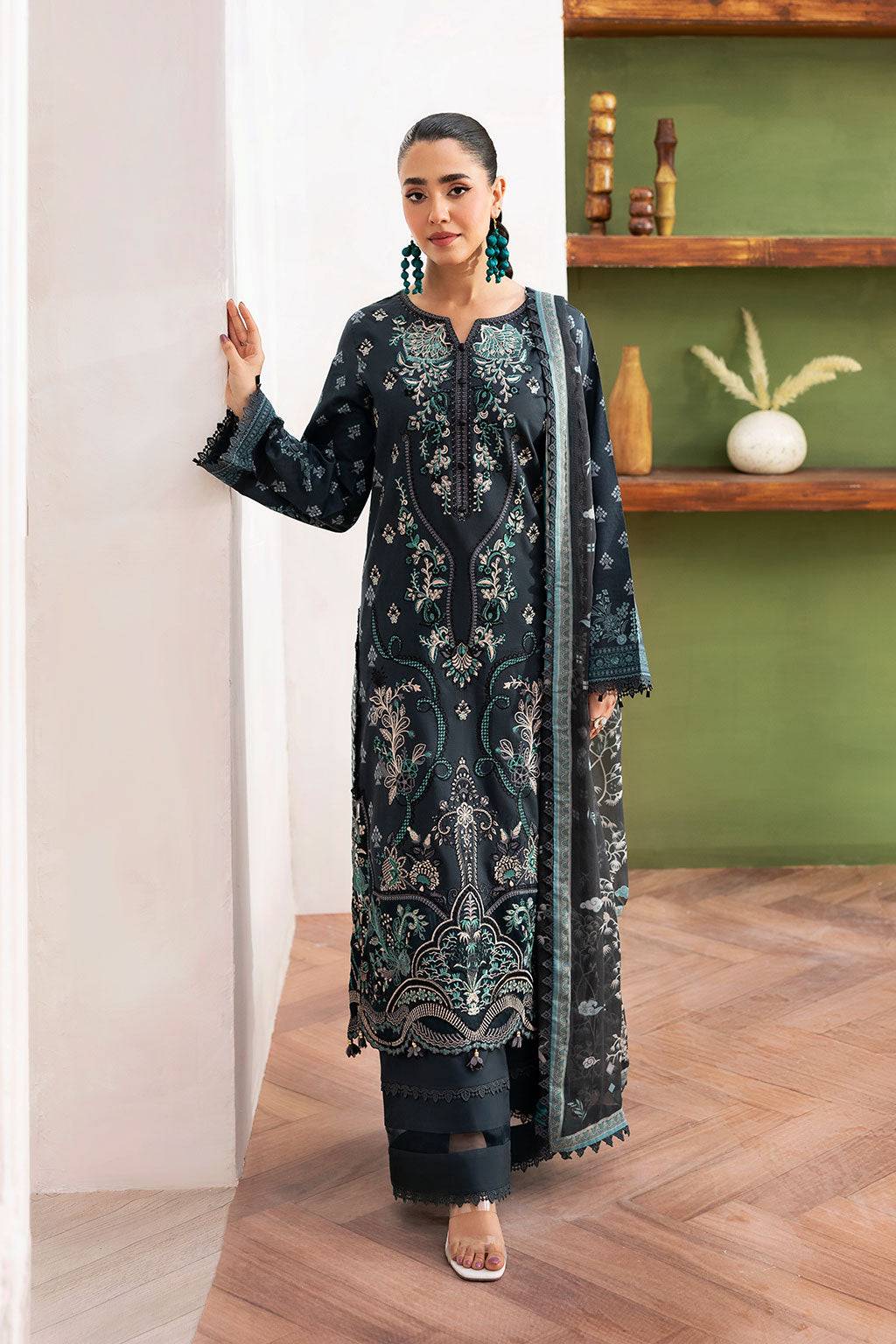Ramsha | Mashaal Luxury Lawn | L-1408 by Maria Faisal - Registered Vendor of : Ramsha - type : Ladies Clothes - 100% original wedding dresses