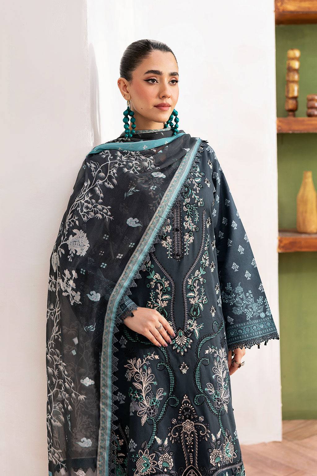 Ramsha | Mashaal Luxury Lawn | L-1408 by Maria Faisal - Registered Vendor of : Ramsha - type : Ladies Clothes - 100% original wedding dresses