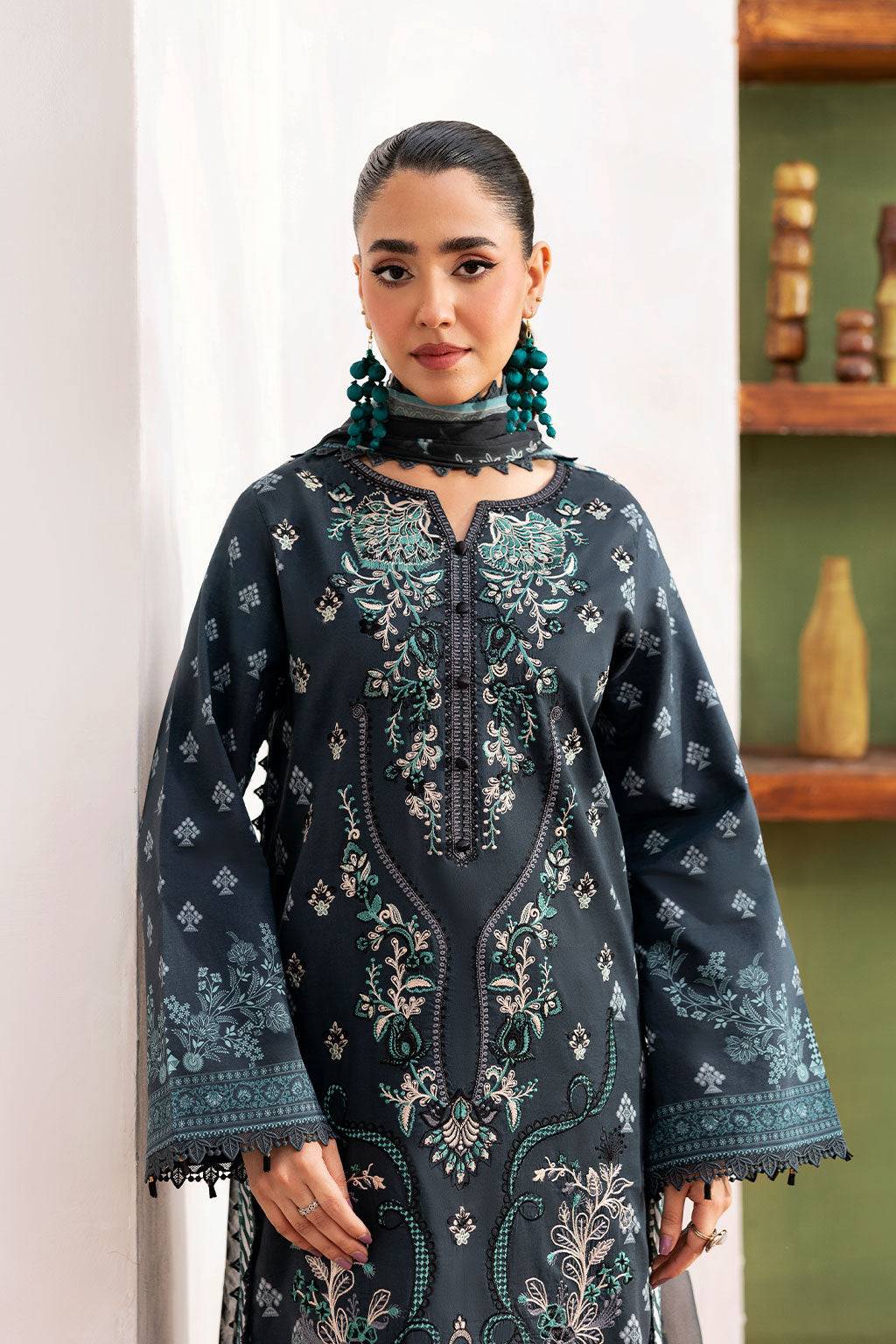 Ramsha | Mashaal Luxury Lawn | L-1408 by Maria Faisal - Registered Vendor of : Ramsha - type : Ladies Clothes - 100% original wedding dresses