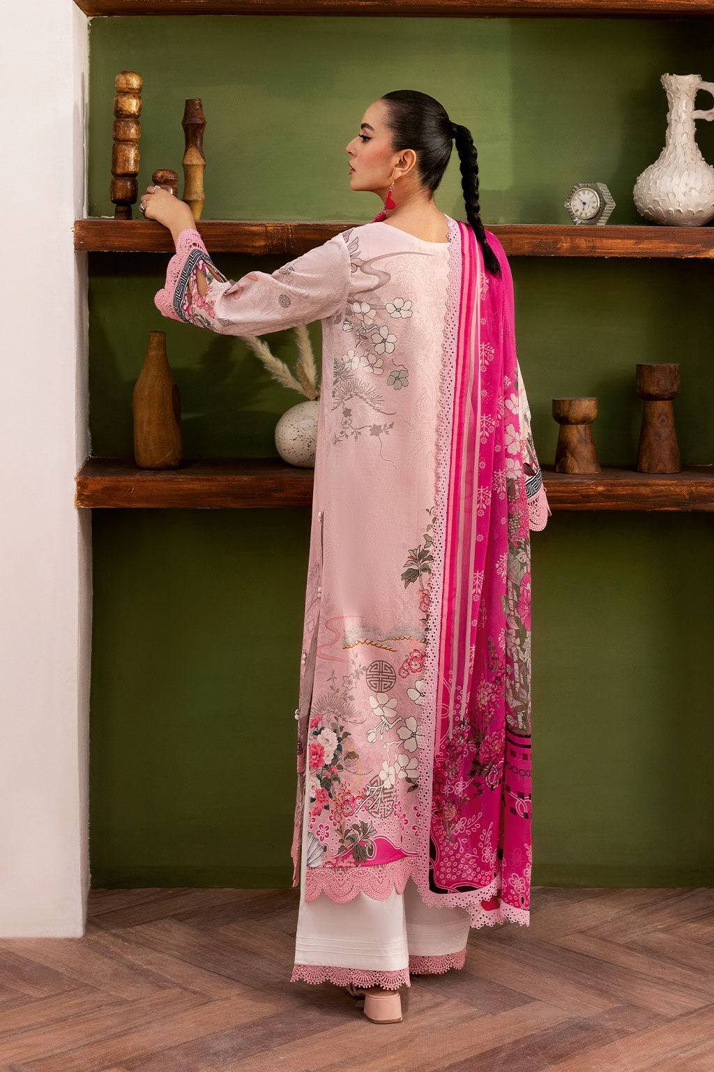 Ramsha | Mashaal Luxury Lawn | L-1407 by Maria Faisal - Registered Vendor of : Ramsha - type : Ladies Clothes - 100% original wedding dresses
