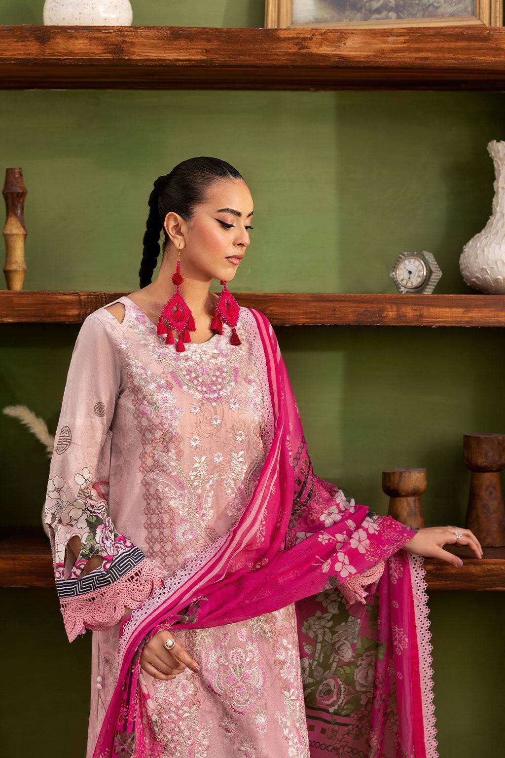 Ramsha | Mashaal Luxury Lawn | L-1407 by Maria Faisal - Registered Vendor of : Ramsha - type : Ladies Clothes - 100% original wedding dresses