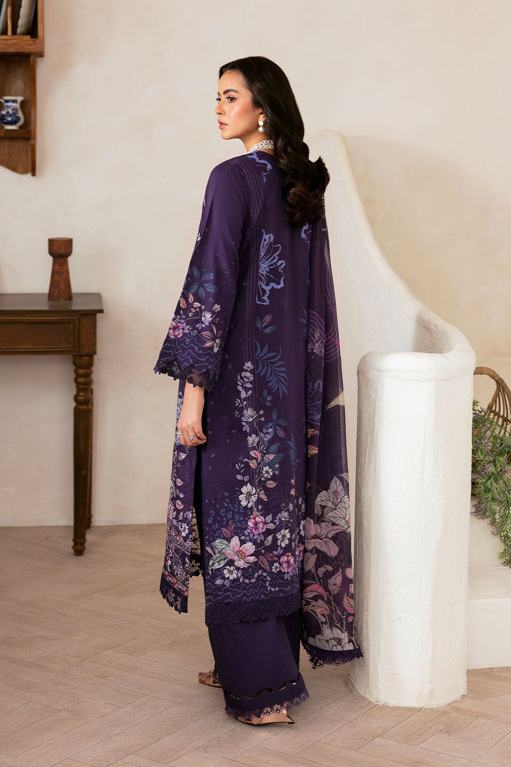 Ramsha | Mashaal Luxury Lawn | L-1401 - Ladies Clothes - Maria Faisal