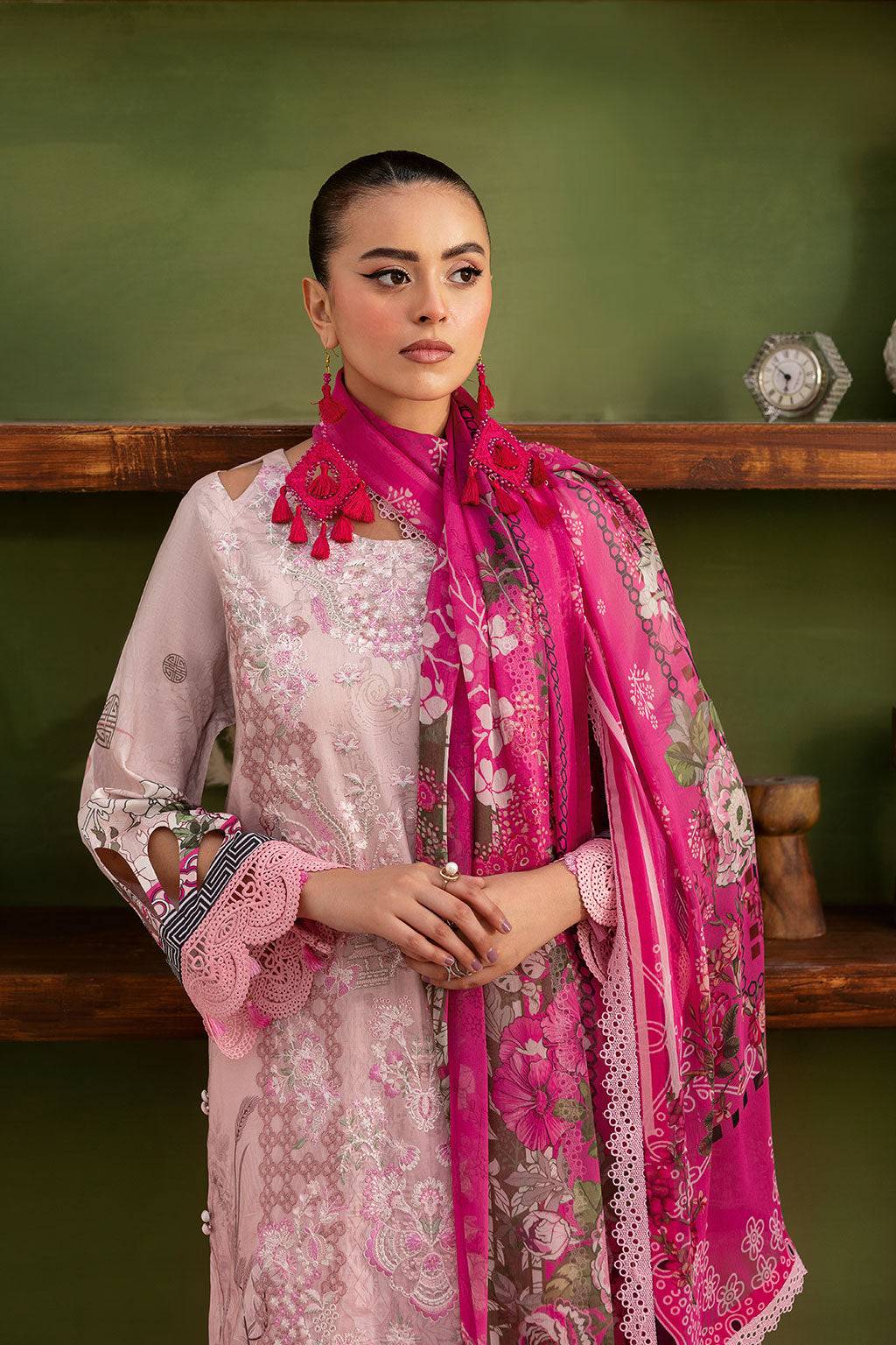 Ramsha | Mashaal Luxury Lawn | L-1407 by Maria Faisal - Registered Vendor of : Ramsha - type : Ladies Clothes - 100% original wedding dresses