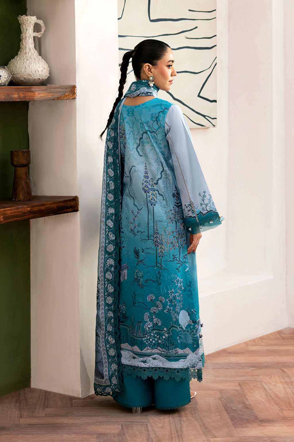 Ramsha | Mashaal Luxury Lawn |  L-1406 - Ladies Clothes - Maria Faisal
