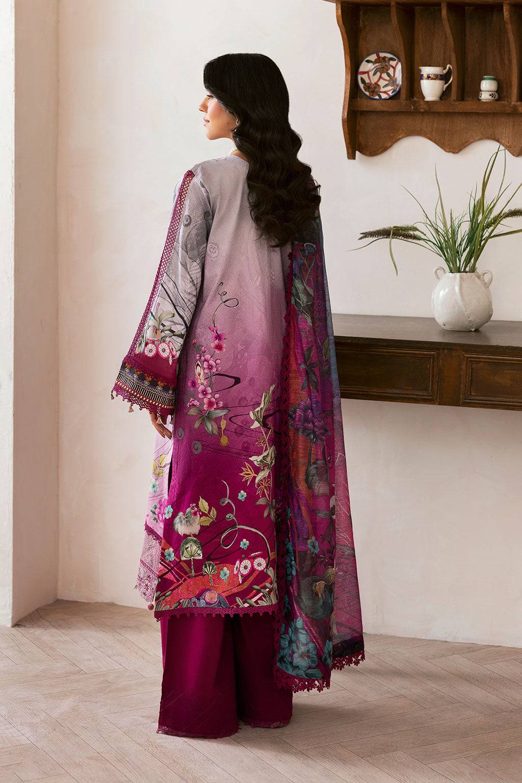 Ramsha | Mashaal Luxury Lawn | L-1409 by Maria Faisal - Registered Vendor of : Ramsha - type : Ladies Clothes - 100% original wedding dresses