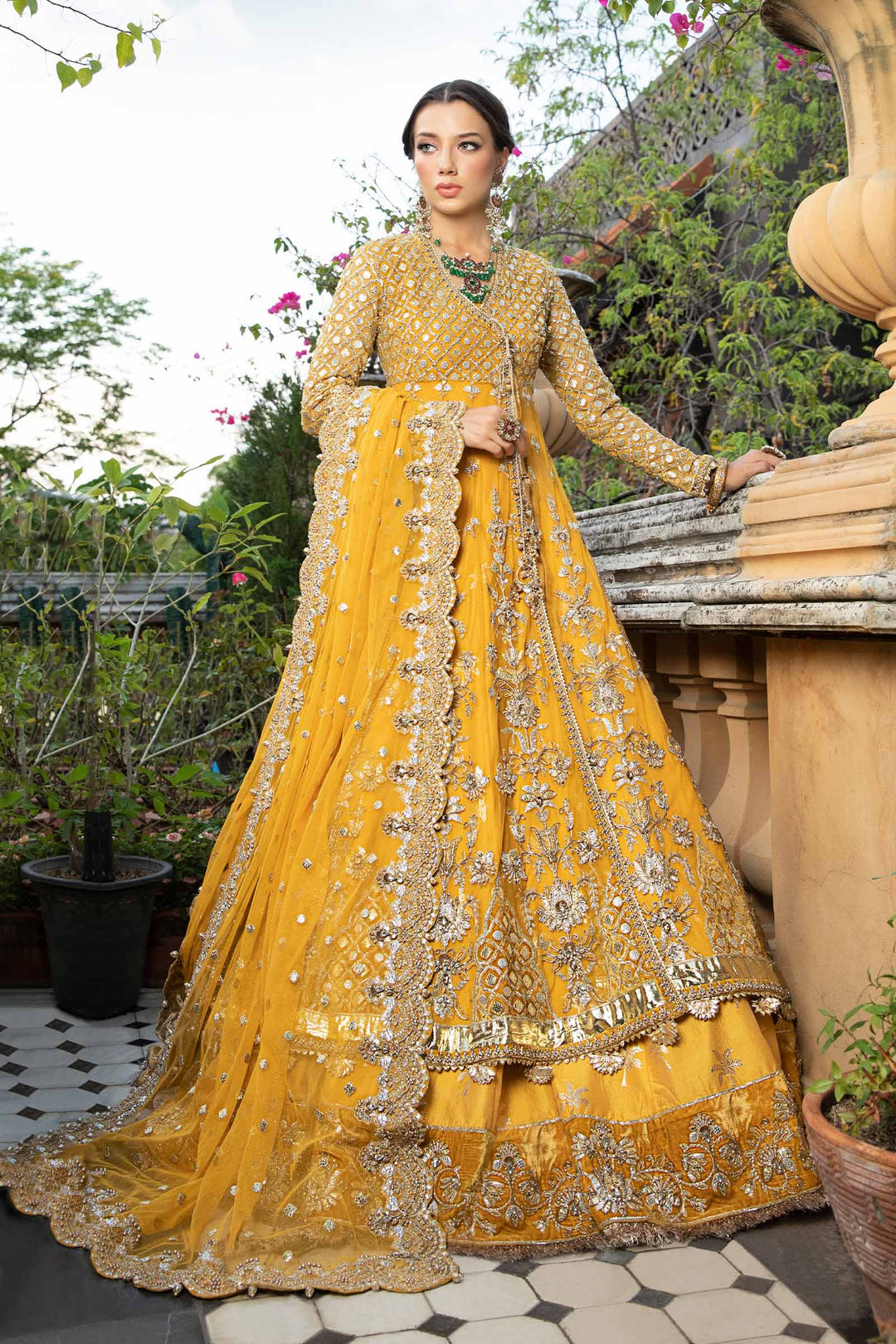 Maria B | Bridal Couture | Nura - Designer Dress with Intricate embroidery and embellishments. Shop elegent wedding dress at Maria Faisal.