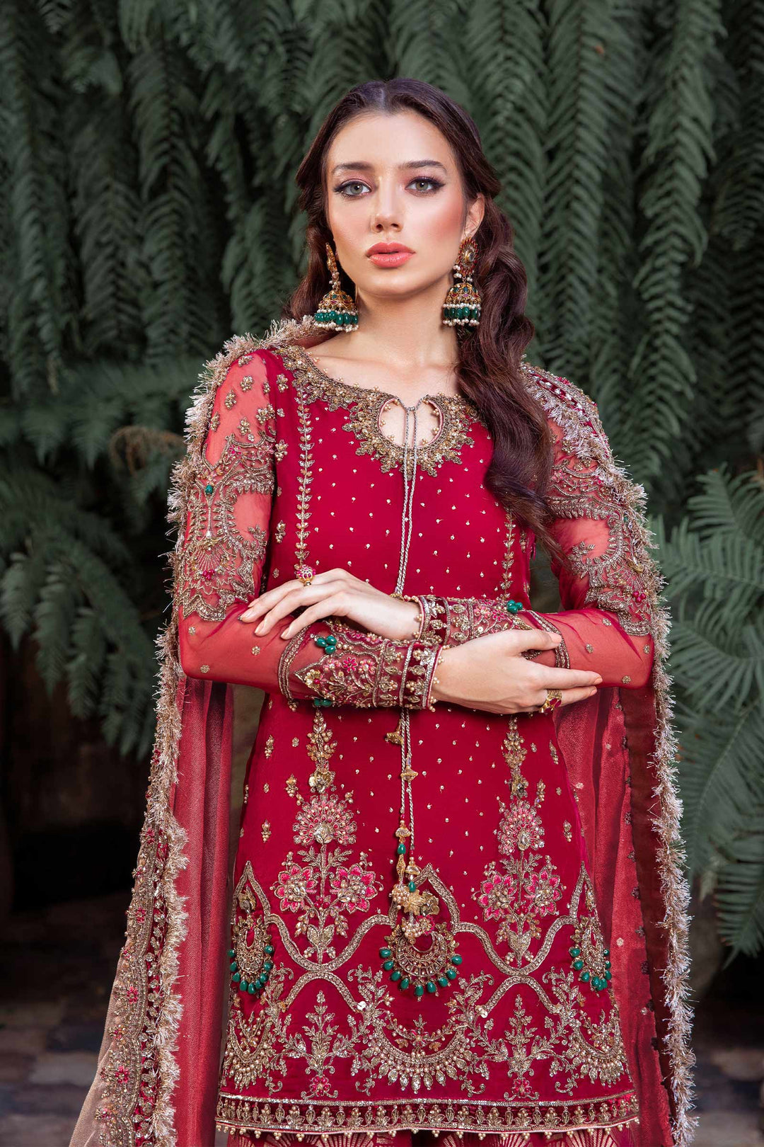 Maria B | Bridal Couture | Shireen - Designer Dress with Intricate embroidery and embellishments. Shop elegent wedding dress at Maria Faisal.