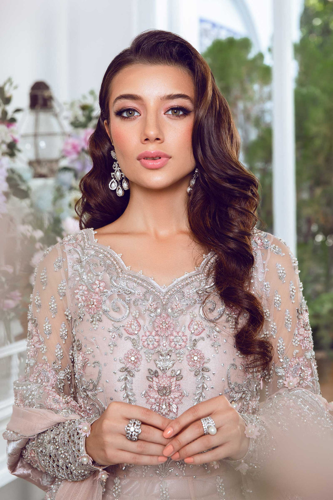 Maria B | Bridal Couture | Nyra - Designer Dress with Intricate embroidery and embellishments. Shop elegent wedding dress at Maria Faisal.