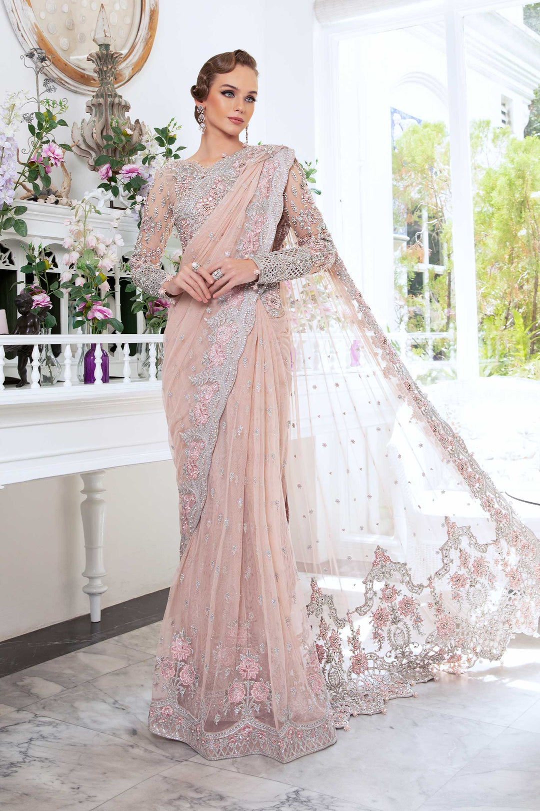 Maria B | Bridal Couture | Dahlia - Designer Dress with Intricate embroidery and embellishments. Shop elegent wedding dress at Maria Faisal.