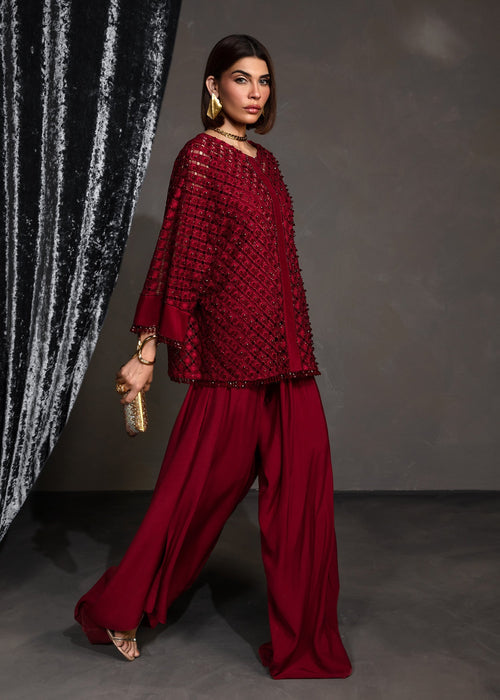 Saira Shakira | Zarae Luxury Pret | Rosa - Dress - available at Maria Faisal in UK and USA.