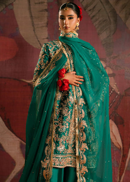 Haseens | Gehna Formals | Zamarud - Dress - available at Maria Faisal in UK and USA.