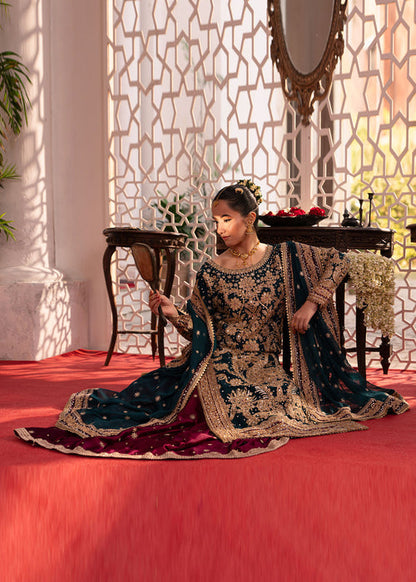 Haseens | Gehna Formals | Laajward - Dress - available at Maria Faisal in UK and USA.