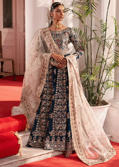 Haseens | Gehna Formals | Nilaar - Dress - available at Maria Faisal in UK and USA.