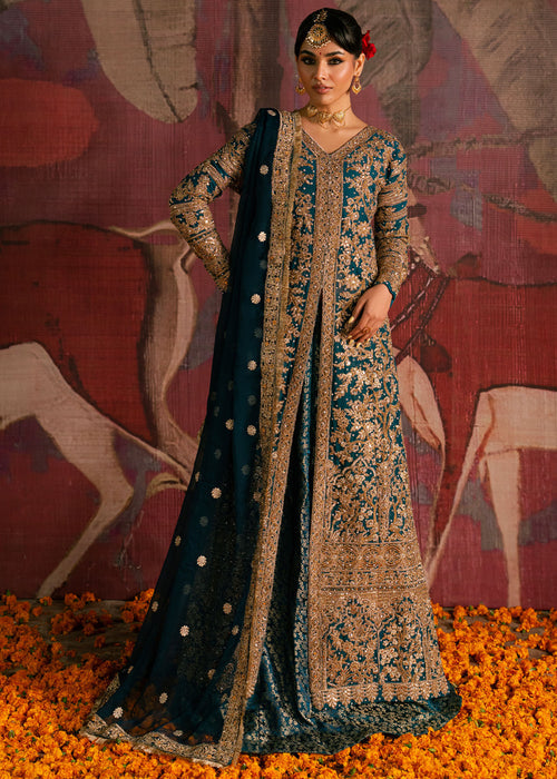 Haseens | Gehna Formals | Zarkash - Dress - available at Maria Faisal in UK and USA.