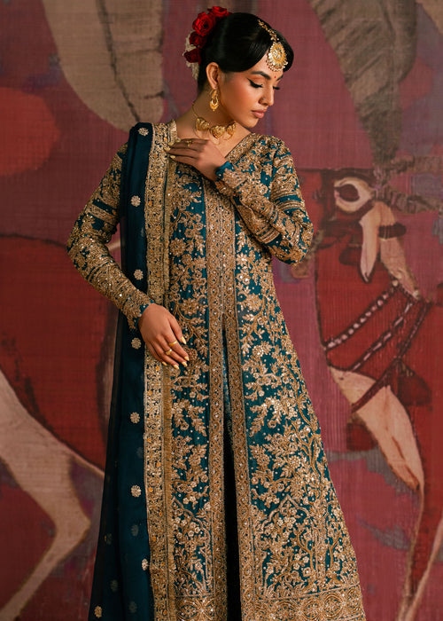 Haseens | Gehna Formals | Zarkash - Dress - available at Maria Faisal in UK and USA.