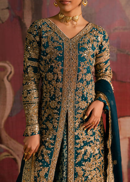 Haseens | Gehna Formals | Zarkash - Dress - available at Maria Faisal in UK and USA.