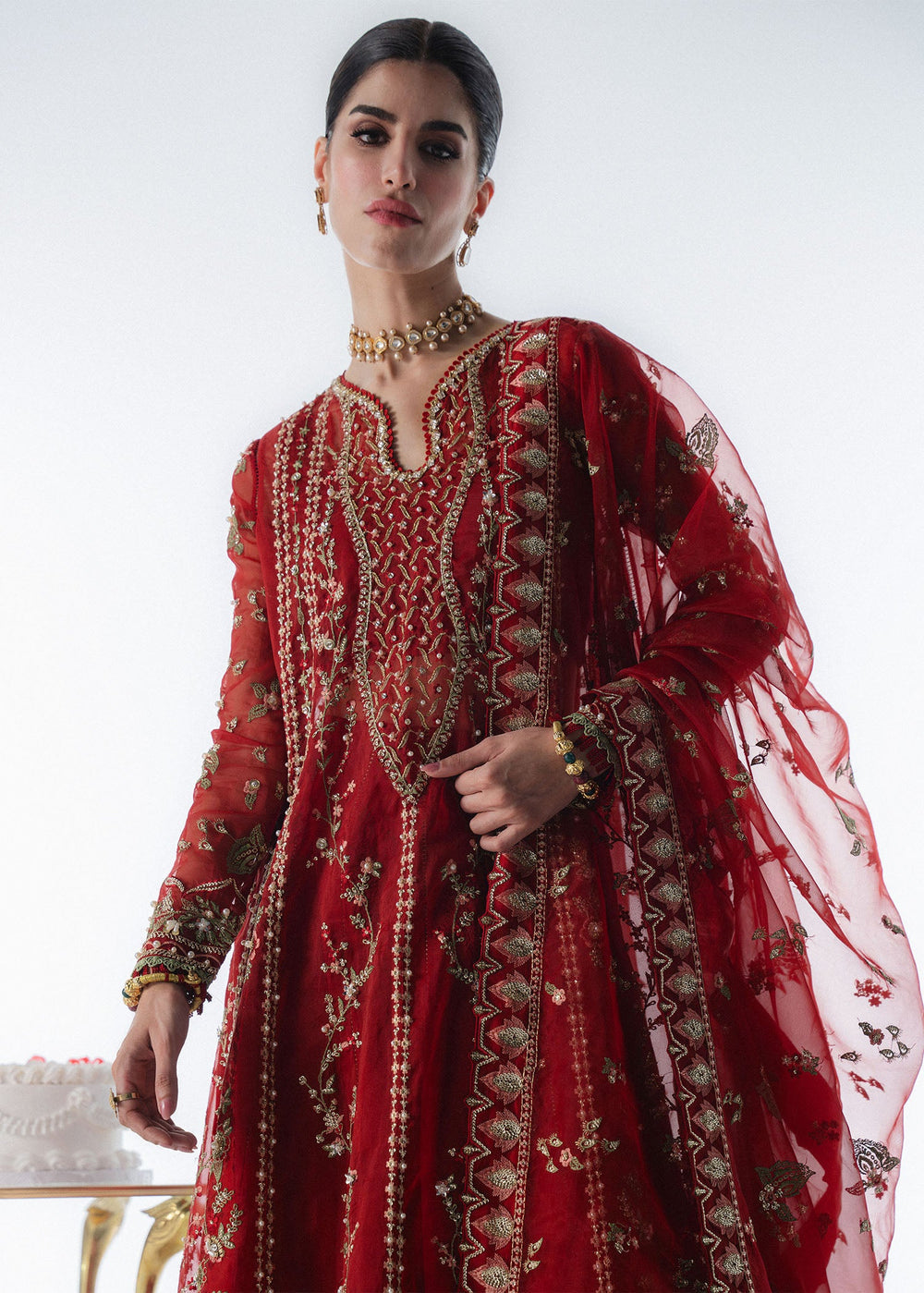 Sadaf Fawad Khan | Festive 25 | Scarlet - Ladies Clothes - Maria Faisal