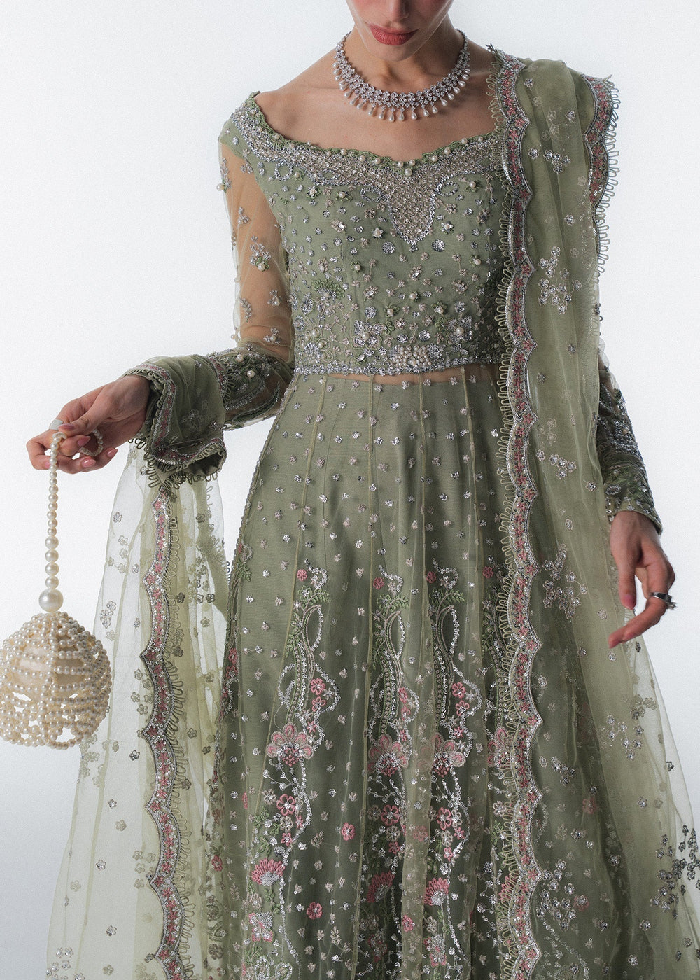 Sadaf Fawad Khan | Festive 25 | Seafoam - Ladies Clothes - Maria Faisal