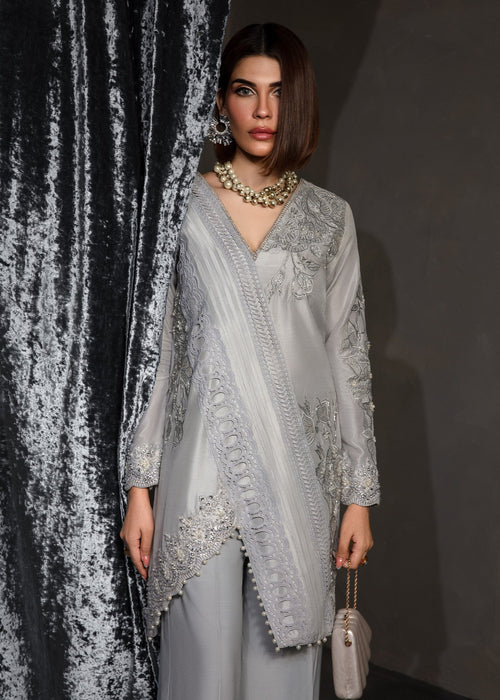 Saira Shakira | Zarae Luxury Pret | Saffron - Dress - available at Maria Faisal in UK and USA.