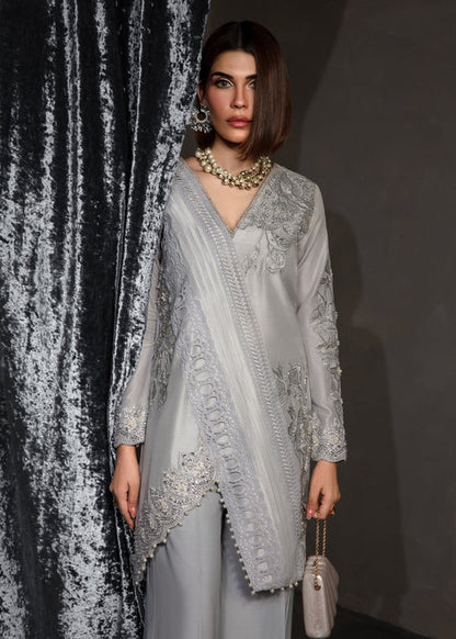 Saira Shakira | Zarae Luxury Pret | Saffron - Dress - available at Maria Faisal in UK and USA.