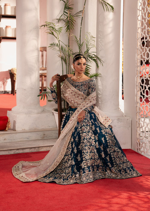 Haseens | Gehna Formals | Nilaar - Dress - available at Maria Faisal in UK and USA.