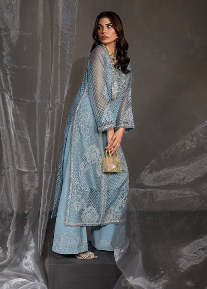 Saira Shakira | Zarae Luxury Pret | Cyan - Dress - available at Maria Faisal in UK and USA.