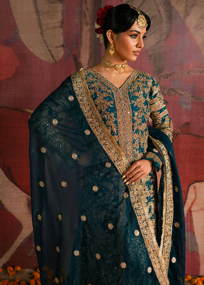 Haseens | Gehna Formals | Zarkash - Dress - available at Maria Faisal in UK and USA.