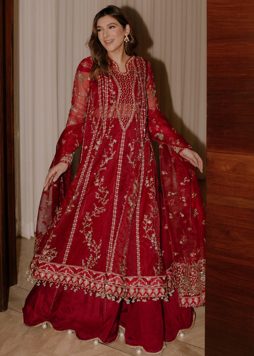 Sadaf Fawad Khan | Wedding Festive 25 | Scarlet - Casual Dress - available at Maria Faisal in UK and USA.