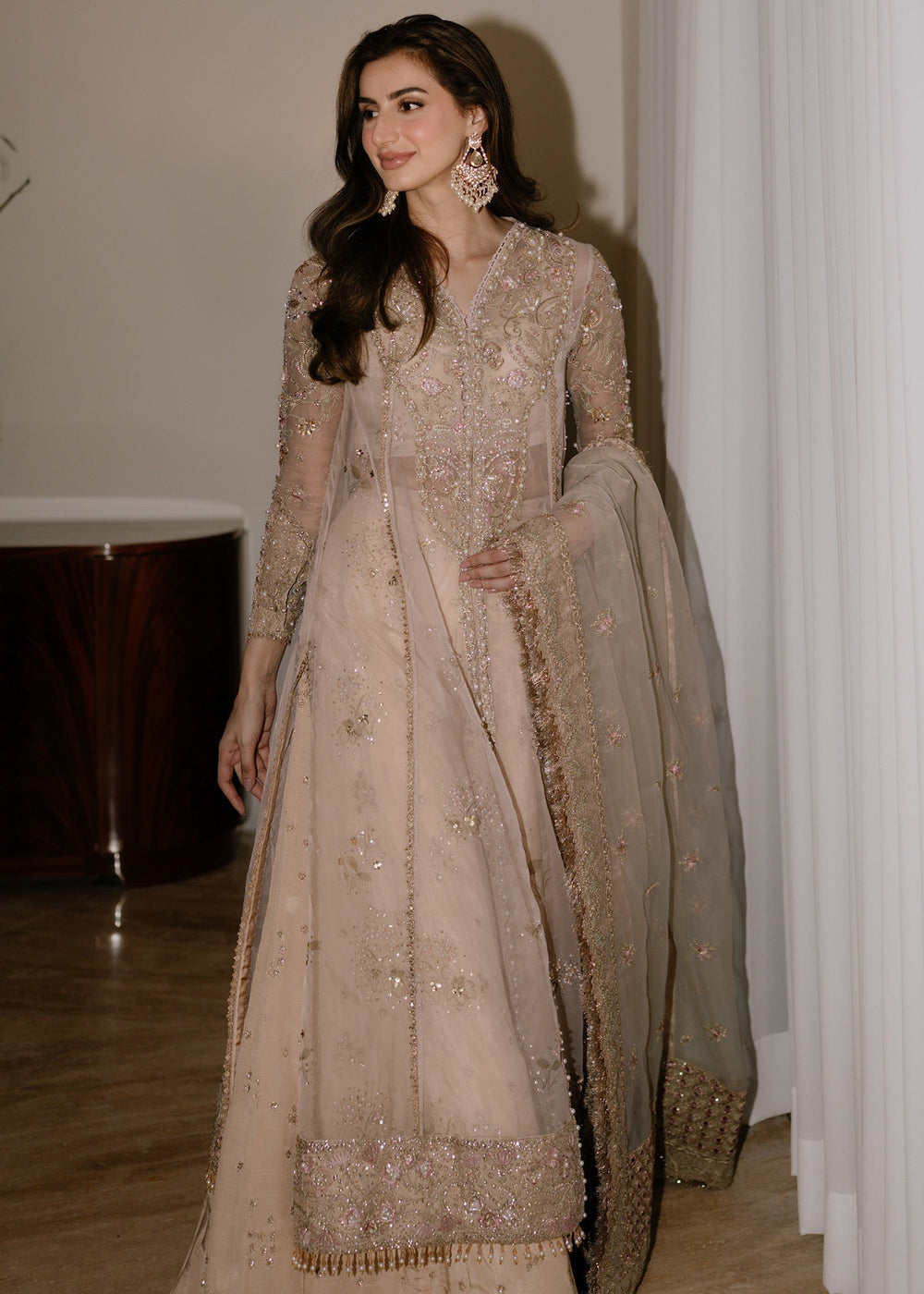 Sadaf Fawad Khan | Festive 25 | Ivory Celeste - Ladies Clothes - Maria Faisal