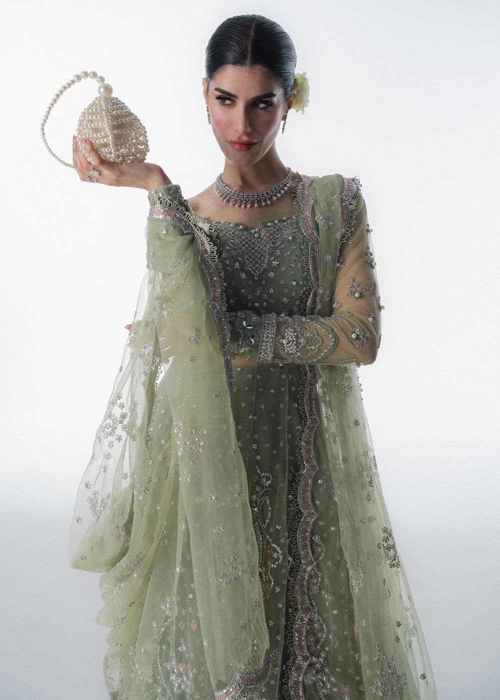 Sadaf Fawad Khan | Festive 25 | Seafoam - Ladies Clothes - Maria Faisal