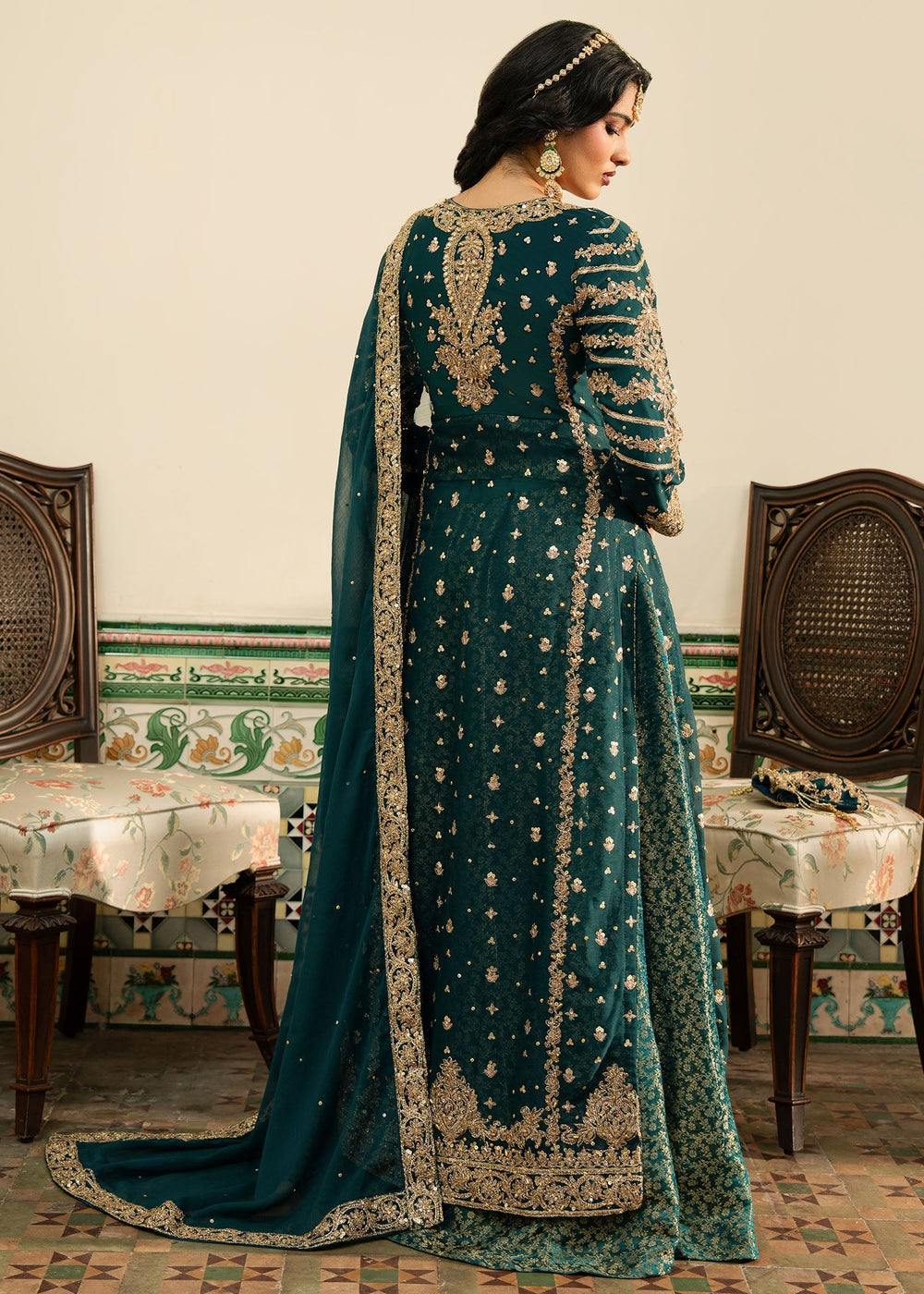 Haseens | Nawabzadi Formals | Raushan - Dress - available at Maria Faisal in UK and USA.