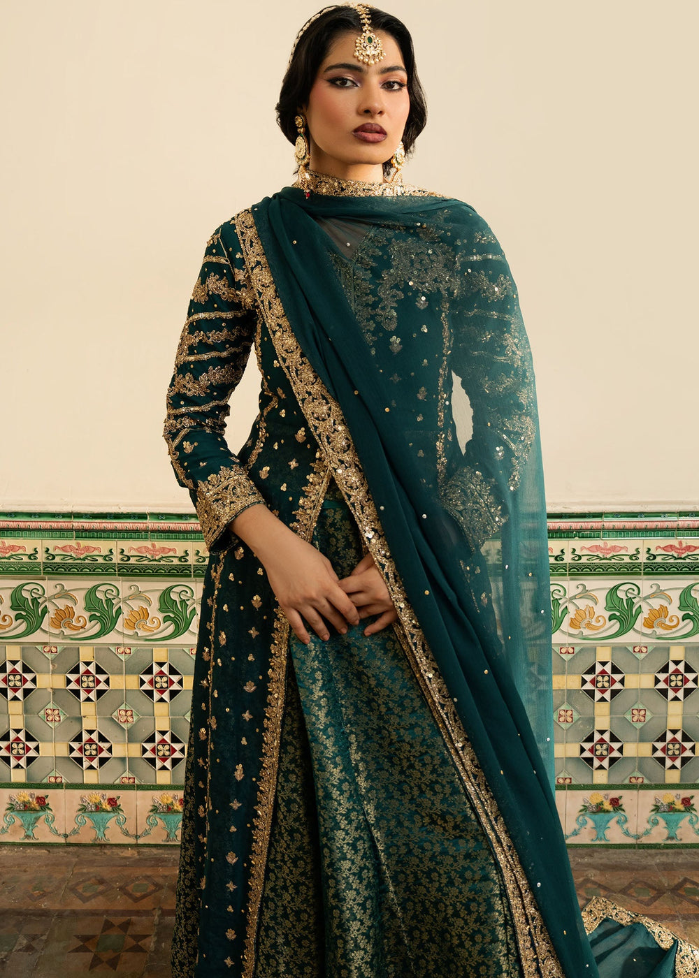 Haseens | Nawabzadi Formals | Raushan - Dress - available at Maria Faisal in UK and USA.
