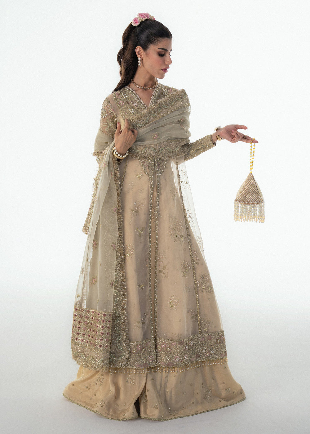 Sadaf Fawad Khan | Festive 25 | Ivory Celeste - Ladies Clothes - Maria Faisal