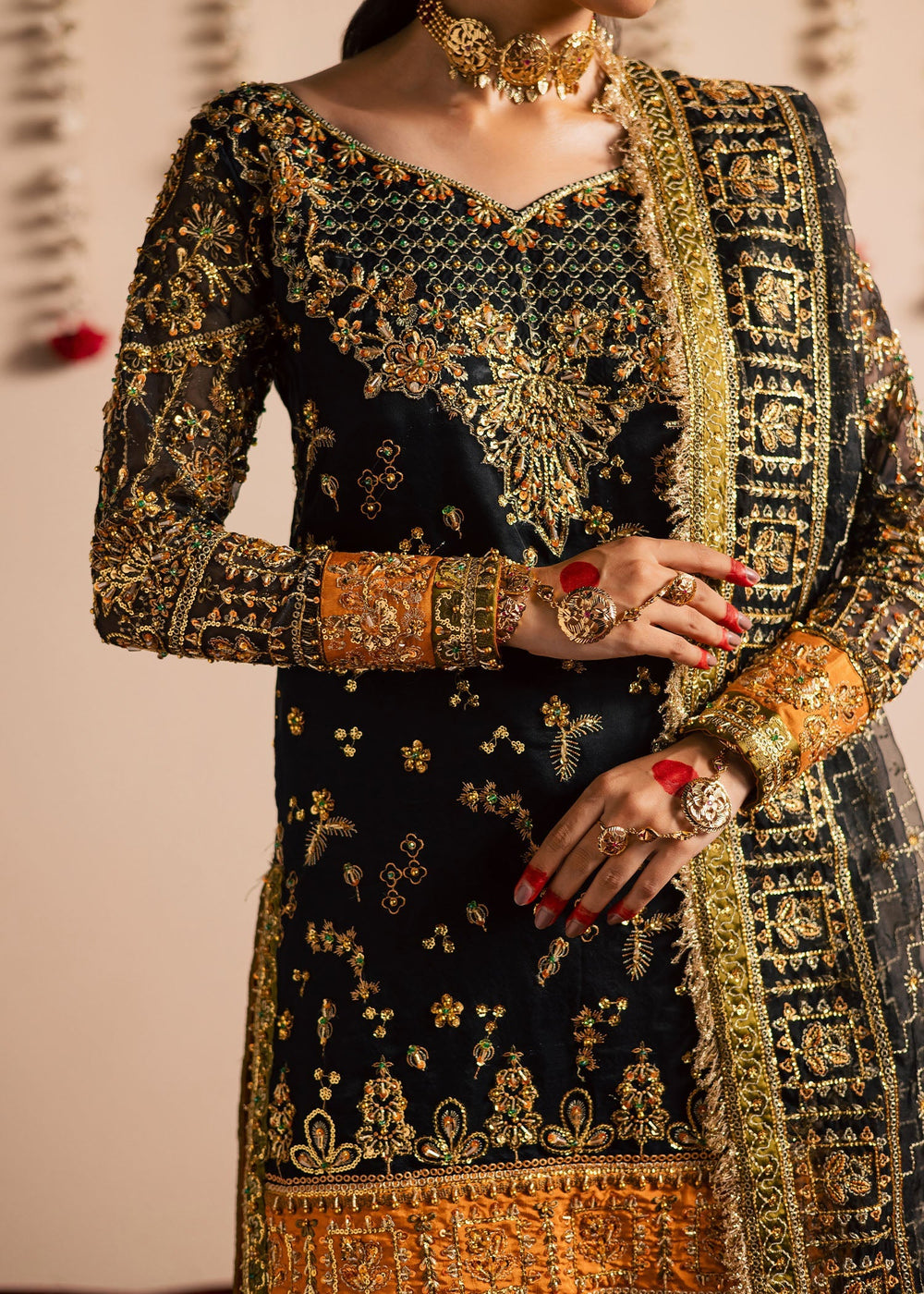 Maria Osama Khan | Jhil Mil Wedding Festive | Surmayi - Maria Osama - Ladies Clothes - Maria Faisal