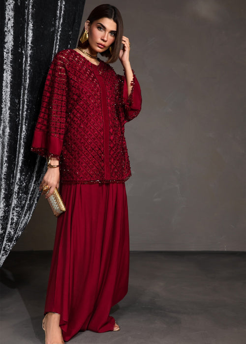 Saira Shakira | Zarae Luxury Pret | Rosa - Dress - available at Maria Faisal in UK and USA.