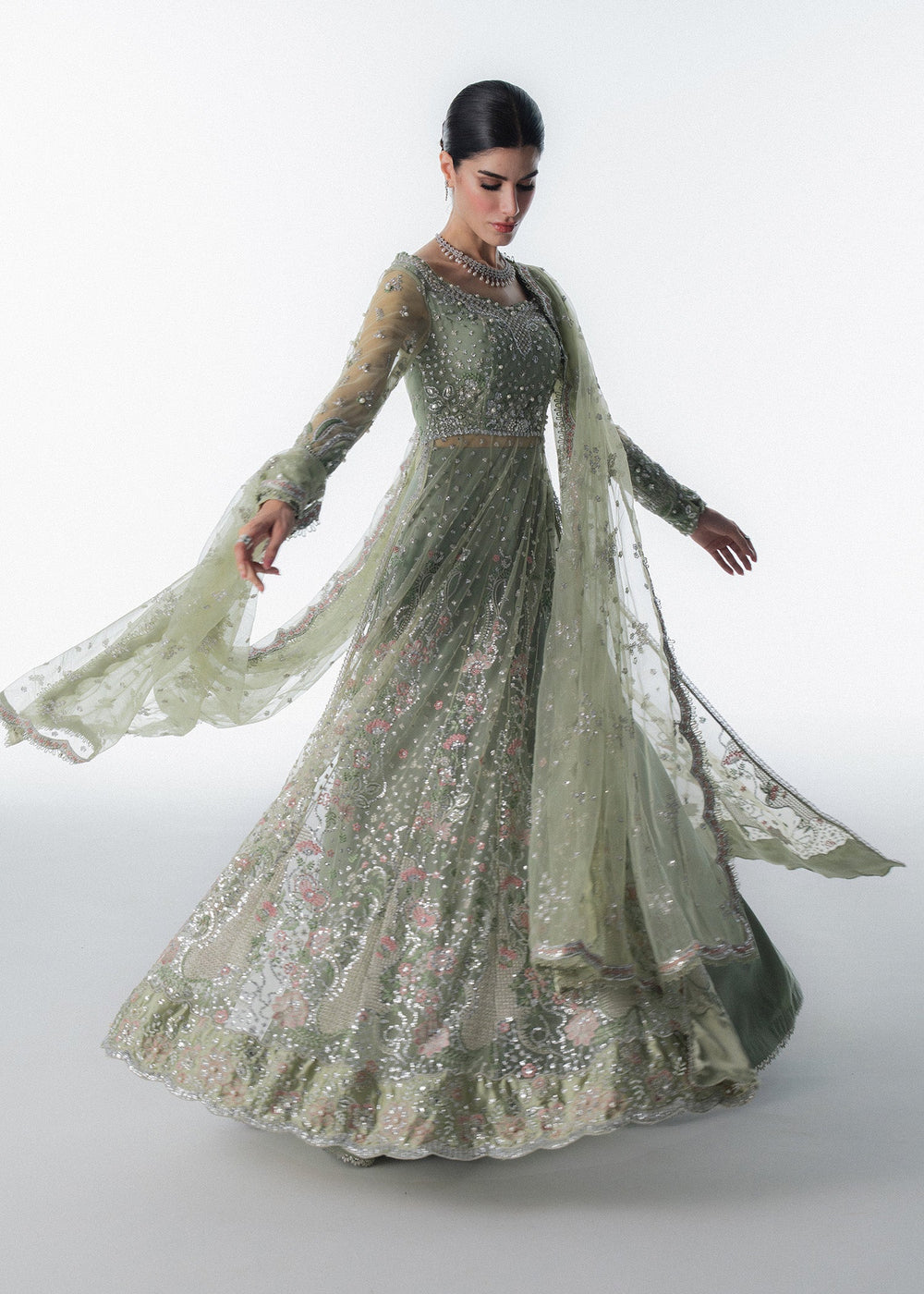 Sadaf Fawad Khan | Festive 25 | Seafoam - Ladies Clothes - Maria Faisal