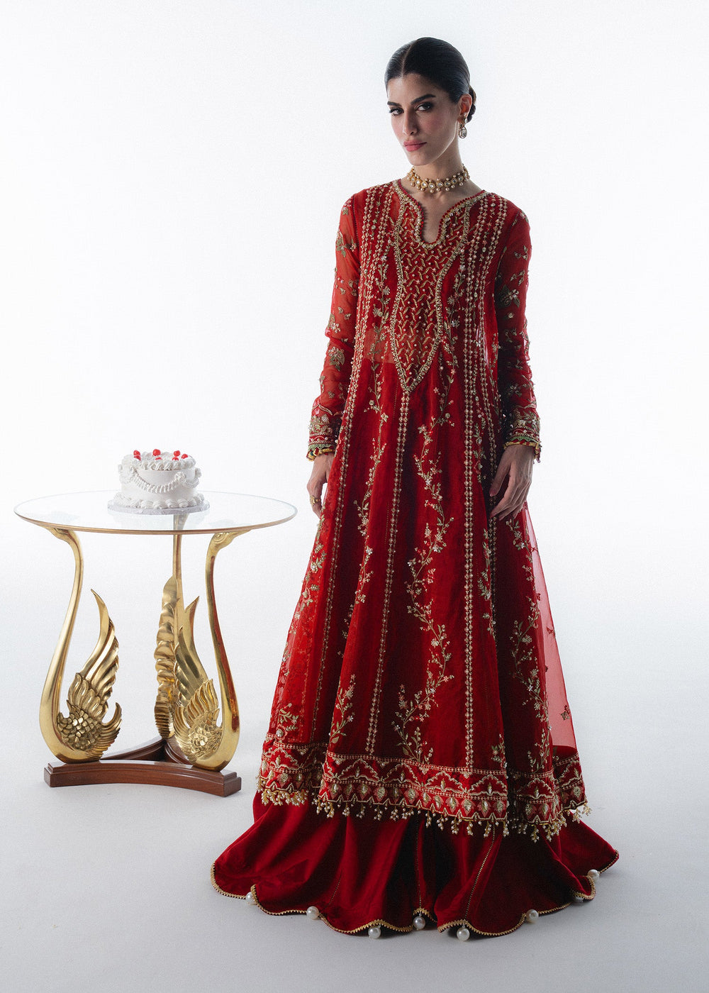 Sadaf Fawad Khan | Festive 25 | Scarlet - Ladies Clothes - Maria Faisal