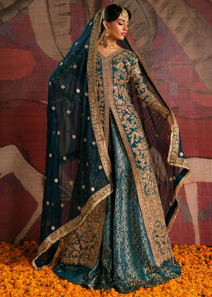 Haseens | Gehna Formals | Zarkash - Dress - available at Maria Faisal in UK and USA.