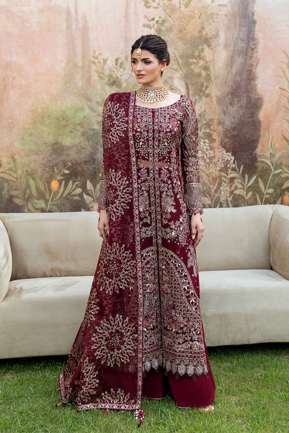 Shagna | Mehfil Festive Formals | SF-07-AMANAT - Formal Dress - available at Maria Faisal in UK and USA.