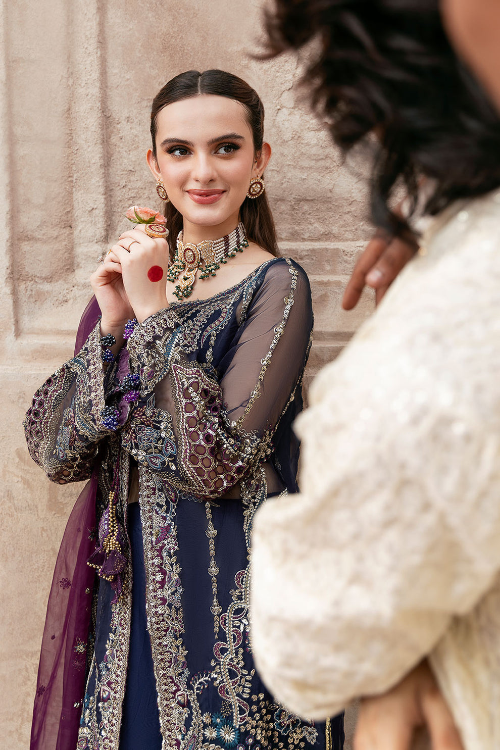 Shagna | Mehfil Festive Formals | SF-09-NEEL - Formal Dress - available at Maria Faisal in UK and USA.