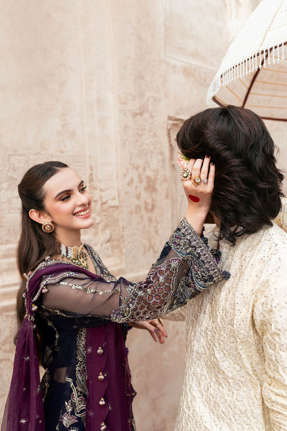 Shagna | Mehfil Festive Formals | SF-09-NEEL - Formal Dress - available at Maria Faisal in UK and USA.