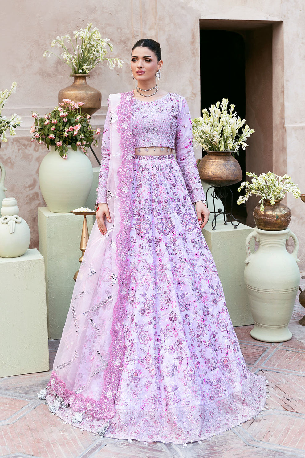 Shagna | Mehfil Festive Formals | SF-10- PANKH - Formal Dress - available at Maria Faisal in UK and USA.