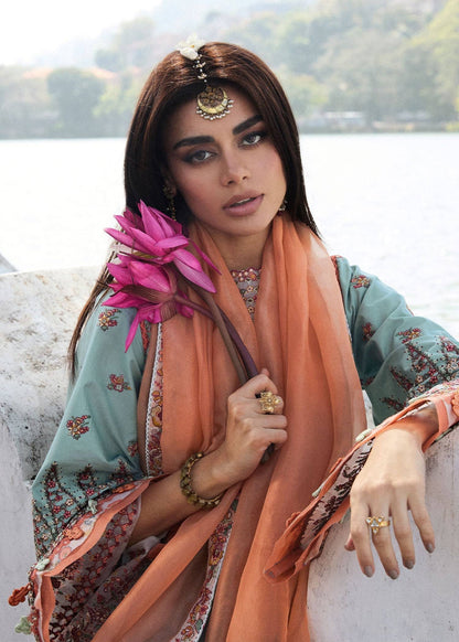 Hussain Rehar | Luxury Lawn 25 | Malibu by Maria Faisal - Registered Vendor of : Hussain Rehar - type : Ladies Clothes - 100% original wedding dresses