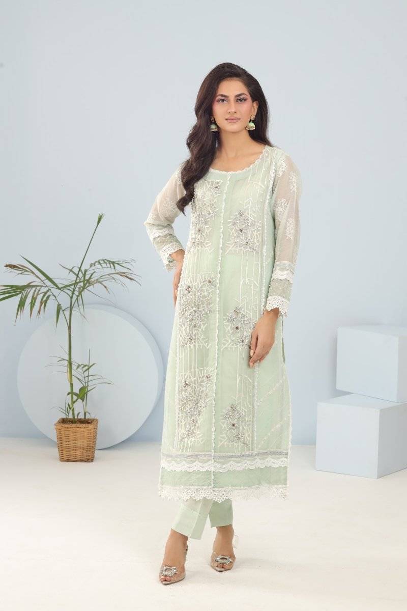Panache | Pret | Mint Meadow by Maria Faisal - Registered Vendor of : Panache By Mona - type : Ladies Clothes - 100% original wedding dresses